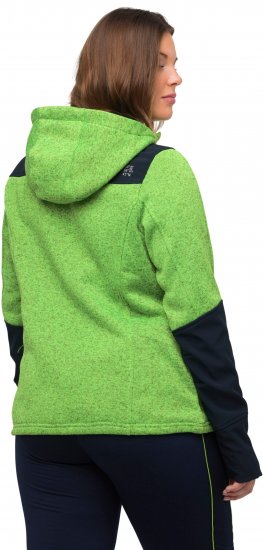 Ulla Popken Contrast Inserts Sweater Knit Hoodie Light Green - Sviitrid ja dressipluusid - 