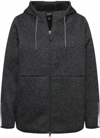 Ulla Popken Sweater Knit Fleece Hoodie Black - Sviitrid ja dressipluusid - 