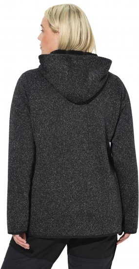 Ulla Popken Sweater Knit Fleece Hoodie Black - Sviitrid ja dressipluusid - 