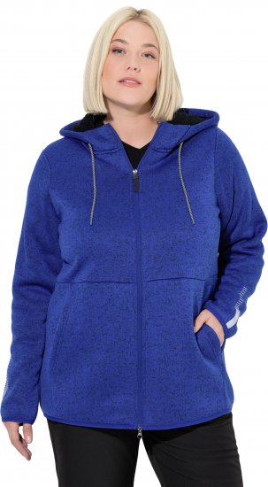 Ulla Popken Sweater Knit Fleece Hoodie Capri Blue - Sviitrid ja dressipluusid - 