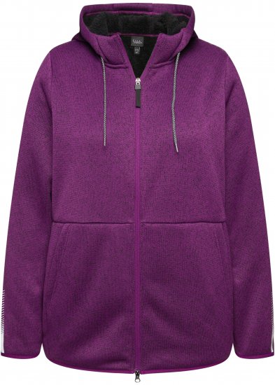Ulla Popken Sweater Knit Fleece Hoodie Aubergine - Sviitrid ja dressipluusid - 