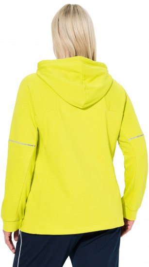 Ulla Popken Zippered Pocket and Reflective Piping Hoodie Green Apple - Sviitrid ja dressipluusid - 