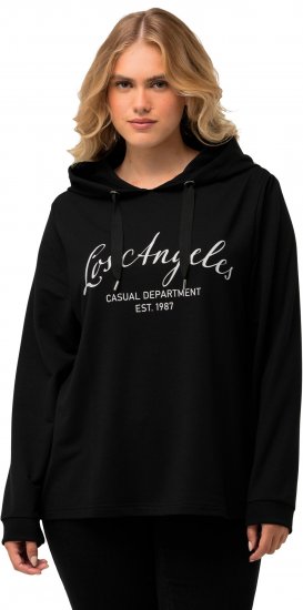 Ulla Popken City Name Graphic Hoodie Black - Sviitrid ja dressipluusid - 