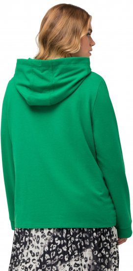 Ulla Popken City Name Graphic Hoodie Emerald Green - Sviitrid ja dressipluusid - 