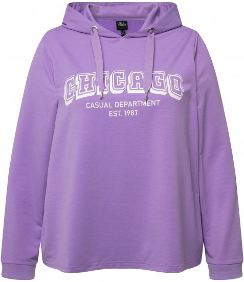 Ulla Popken City Name Graphic Hoodie Light Purple - Sviitrid ja dressipluusid - 