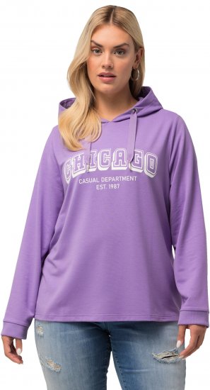 Ulla Popken City Name Graphic Hoodie Light Purple - Sviitrid ja dressipluusid - 