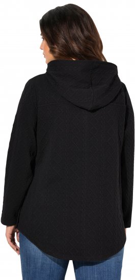 Ulla Popken Cable Knit Long Sleeve Hoodie Black - Sviitrid ja dressipluusid - 