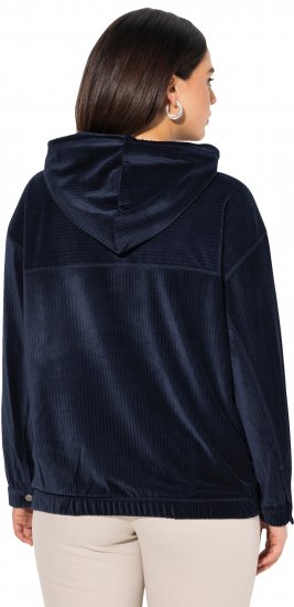 Ulla Popken Corduroy Hoodie Navy - Sviitrid ja dressipluusid - 