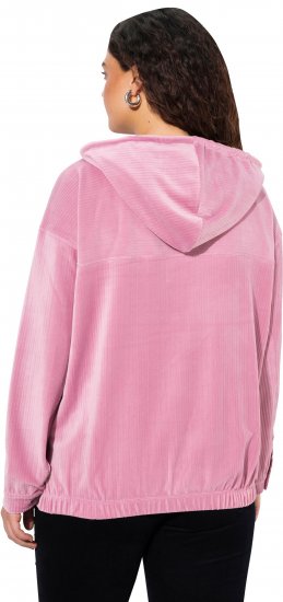 Ulla Popken Corduroy Hoodie Raspberry - Sviitrid ja dressipluusid - 