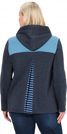 Ulla Popken Waffle Pique Contrast Color Hoodie Navy - Sviitrid ja dressipluusid - 
