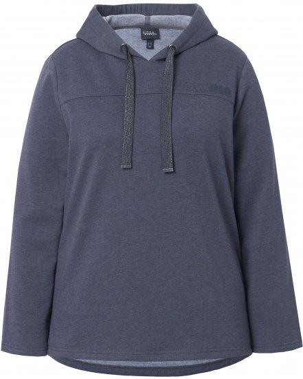 Ulla Popken Lettering GLOWING Hoodie Asphalt Grey - Trükitud/pildiga T-särgid naistele - 