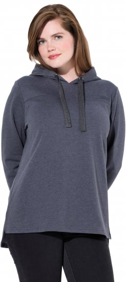 Ulla Popken Lettering GLOWING Hoodie Asphalt Grey - Trükitud/pildiga T-särgid naistele - 