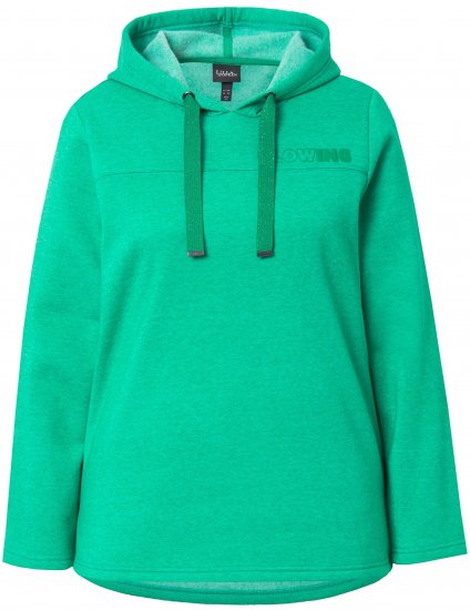 Ulla Popken Lettering GLOWING Hoodie Moss Green - Sviitrid ja dressipluusid - 