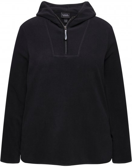 Ulla Popken Fleece Sweatshirt Hoodie Black - Sviitrid ja dressipluusid - 