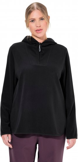 Ulla Popken Fleece Sweatshirt Hoodie Black - Sviitrid ja dressipluusid - 