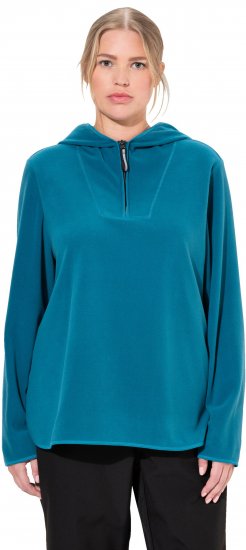 Ulla Popken Fleece Sweatshirt Hoodie Dark Petrol - Sviitrid ja dressipluusid - 