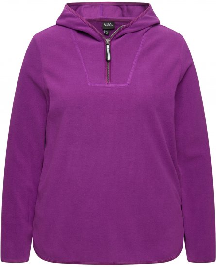 Ulla Popken Fleece Sweatshirt Hoodie Aubergine - Sviitrid ja dressipluusid - 