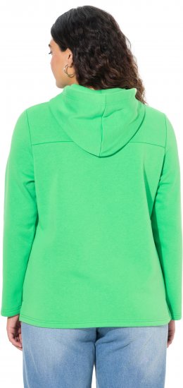 Ulla Popken TRUE Lettering Hoodie Mint Green - Sviitrid ja dressipluusid - 