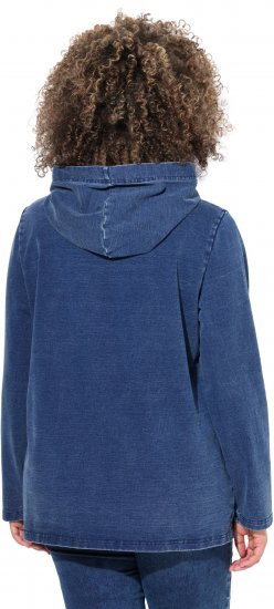 Ulla Popken Perfect Flow Embroidered Hoodie Indigo Denim - Sviitrid ja dressipluusid - 
