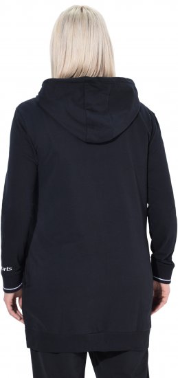 Ulla Popken Contrast Piping Zip-Up Hoodie Black - Sviitrid ja dressipluusid - 