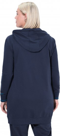 Ulla Popken Contrast Piping Zip-Up Hoodie Navy - Sviitrid ja dressipluusid - 
