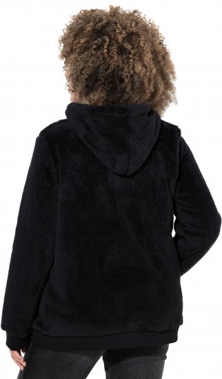 Ulla Popken Teddy Fleece Zip-Up Hoodie Black - Sviitrid ja dressipluusid - 