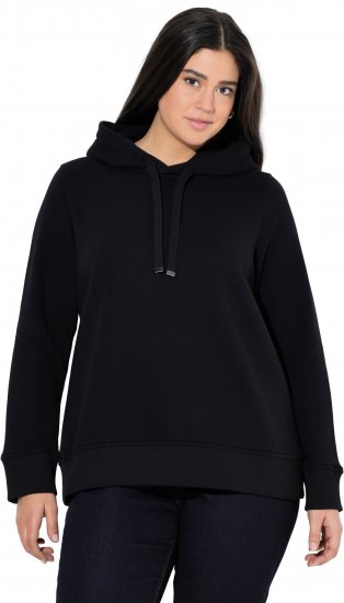 Ulla Popken Relaxed Fit Long Sleeve Hoodie Black - Sviitrid ja dressipluusid - 