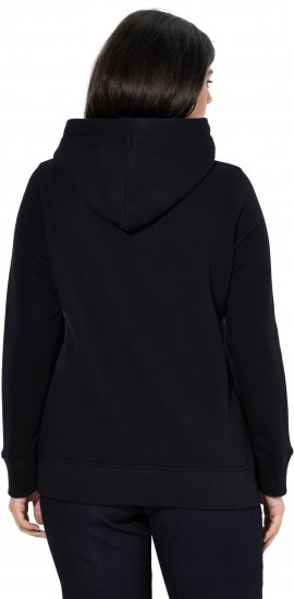 Ulla Popken Relaxed Fit Long Sleeve Hoodie Black - Sviitrid ja dressipluusid - 
