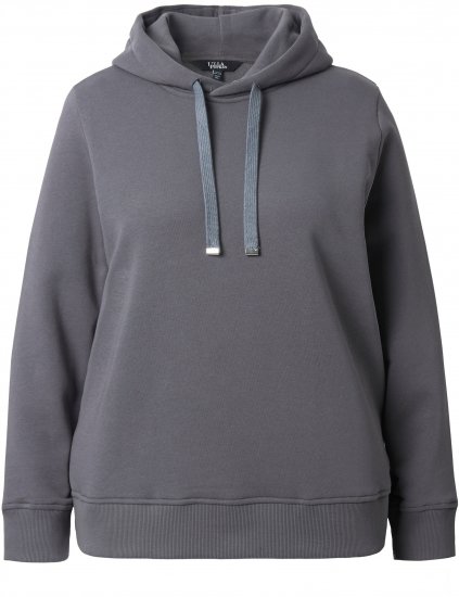 Ulla Popken Relaxed Fit Long Sleeve Hoodie Graphite Grey - Sviitrid ja dressipluusid - 