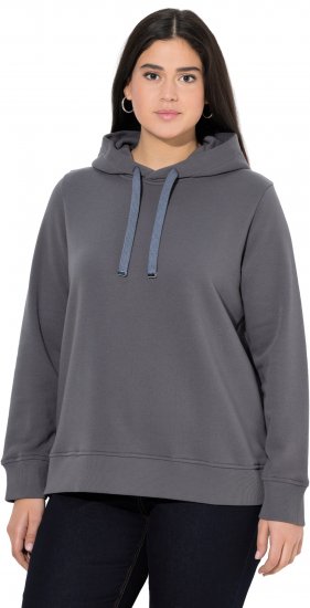 Ulla Popken Relaxed Fit Long Sleeve Hoodie Graphite Grey - Sviitrid ja dressipluusid - 