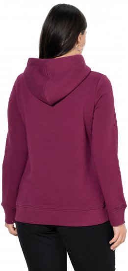 Ulla Popken Relaxed Fit Long Sleeve Hoodie Dark Berry - Sviitrid ja dressipluusid - 