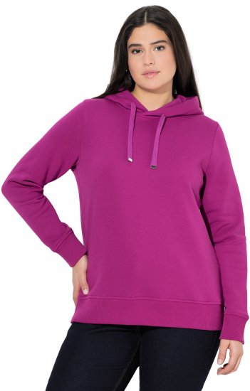 Ulla Popken Relaxed Fit Long Sleeve Hoodie Berry - Sviitrid ja dressipluusid - 