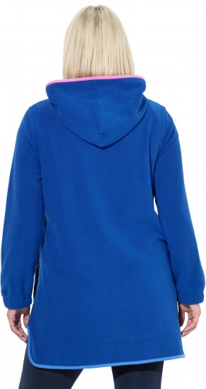 Ulla Popken Color Block Fleece Hoodie Denim Blue - Sviitrid ja dressipluusid - 