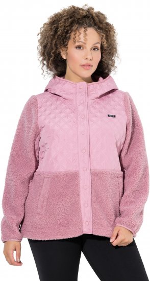 Ulla Popken Mixed Texture Hoodie Wildberry - Sviitrid ja dressipluusid - 