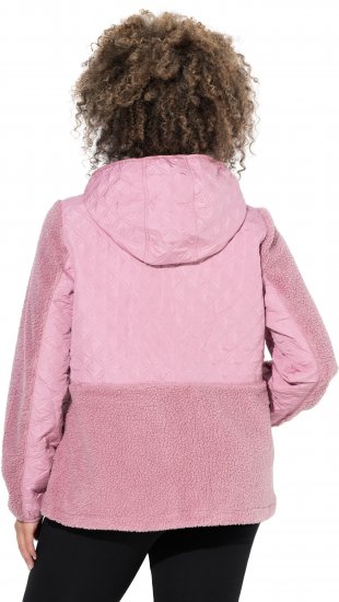 Ulla Popken Mixed Texture Hoodie Wildberry - Sviitrid ja dressipluusid - 