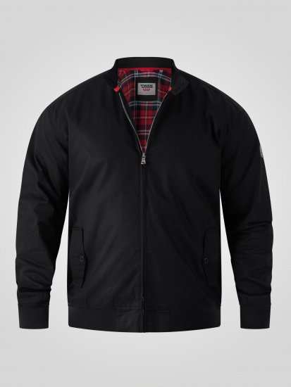 D555 Kent Elastic Rib Hem & Cuffs Harrington Jacket Black - Jakid ja joped - Joped, suured suurused: 2XL – 12XL