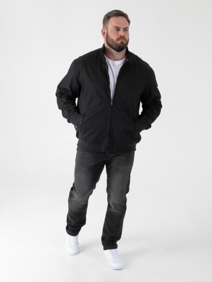 D555 Kent Elastic Rib Hem & Cuffs Harrington Jacket Black - Jakid ja joped - Joped, suured suurused: 2XL – 12XL