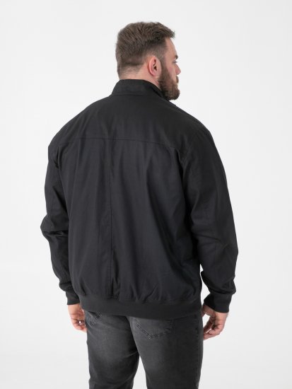 D555 Kent Elastic Rib Hem & Cuffs Harrington Jacket Black - Jakid ja joped - Joped, suured suurused: 2XL – 12XL