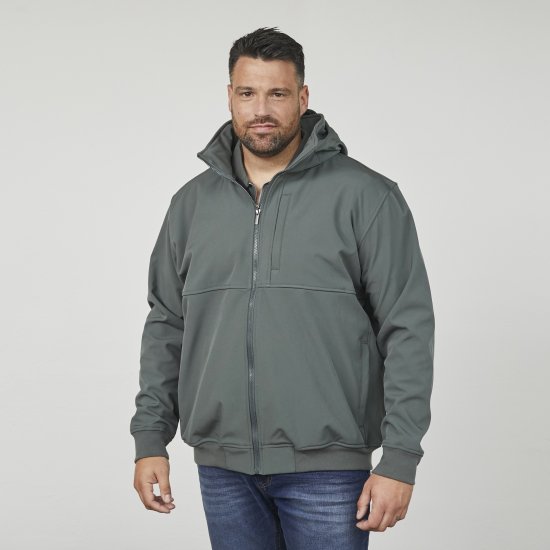 North Latitude 61301 Softshell Jope Eemaldatava Kapuutsiga Tumeroheline - Jakid ja joped - Joped, suured suurused: 2XL – 12XL