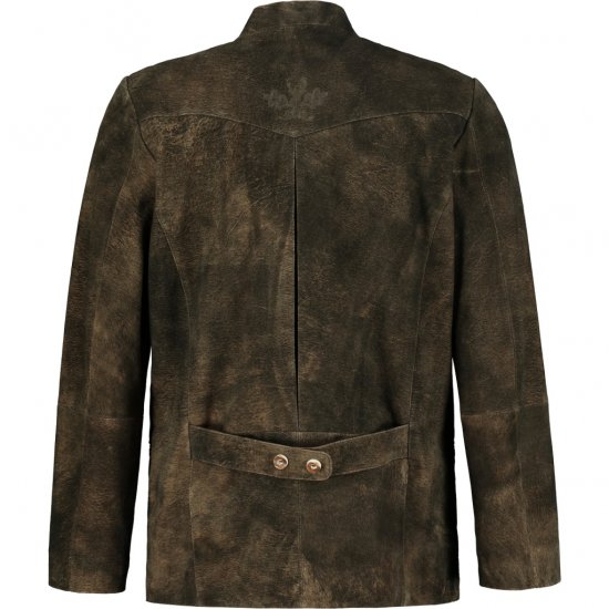 JP1880 Jacket Goat Suede Traditional Mahogany Brown - Trachten & Oktoberfest - Oktoberfesti riided suurtes suurustes (Trachten)