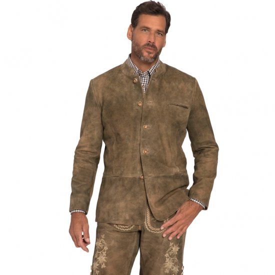 JP1880 Traditional Jacket Janker Goat Suede Brown - Pidulikud rõivad - Pidulikud rõivad – Tähistamiseks Stiilselt ja Mugavalt