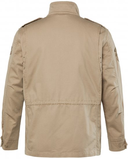 JP1880 Field Jacket with Badges Vintage Look Dark Beige - Jakid ja joped - Joped, suured suurused: 2XL – 12XL