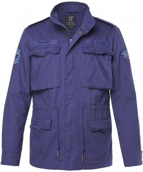 JP1880 Field Jacket with Badges Vintage Look Light Azure Blue - Jakid ja joped - Joped, suured suurused: 2XL – 12XL