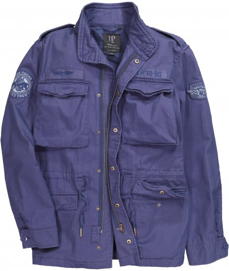 JP1880 Field Jacket with Badges Vintage Look Light Azure Blue - Jakid ja joped - Joped, suured suurused: 2XL – 12XL