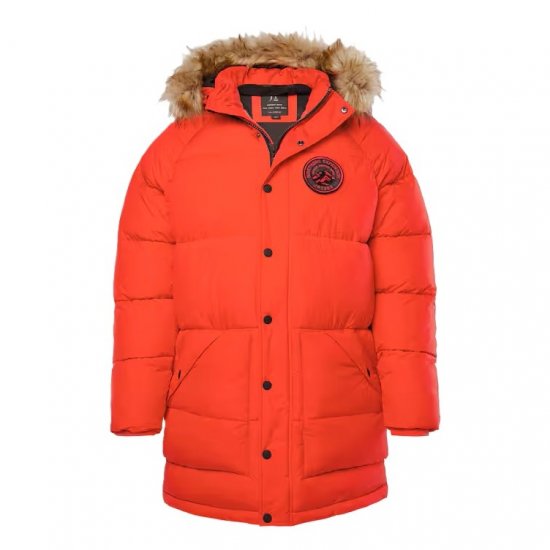 JP1880 Parka Quilted Faux Fur Hood Red - Jakid - Joped, suured suurused: 2XL – 12XL
