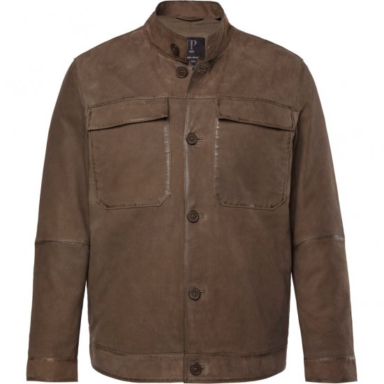 JP1880 Leather Jacket Lambskin Suede Brown - Jakid - Joped, suured suurused: 2XL – 12XL