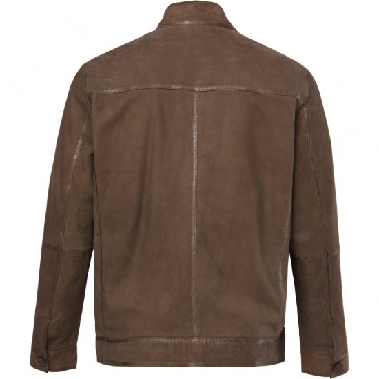 JP1880 Leather Jacket Lambskin Suede Brown - Jakid ja joped - Joped, suured suurused: 2XL – 12XL