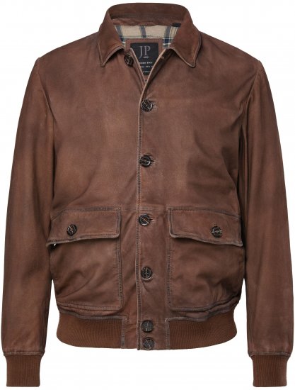 JP1880 Finest Goat Suede Leather Blouson Tobacco Brown - Jakid ja joped - Joped, suured suurused: 2XL – 12XL