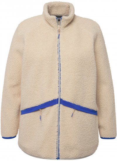 Ulla Popken Teddy Fleece Jacket Vanilla - Joped - 