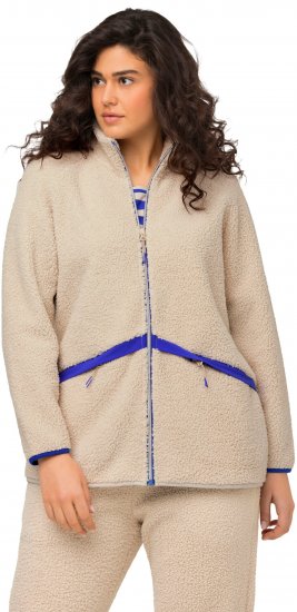 Ulla Popken Teddy Fleece Jacket Vanilla - Joped - 